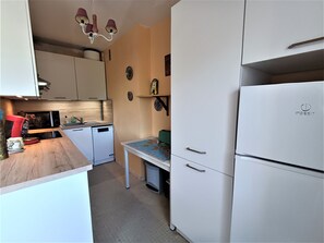 Réfrigérateur, micro-ondes, lave-vaisselle, cafetière/bouilloire