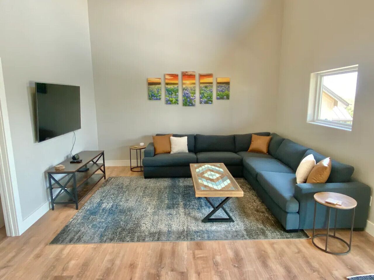 Smart TV, DVD player, books, stereo