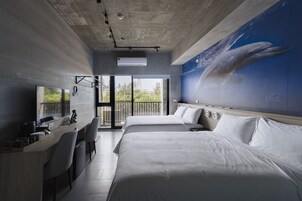 Comfort Quadruple Room, Balcony, City View | Down comforters, laptop workspace, blackout drapes, free WiFi