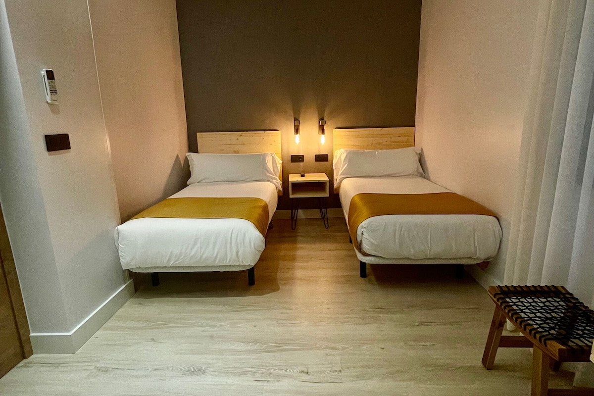 Twin Room | Memory foam beds, in-room safe, desk, laptop workspace
