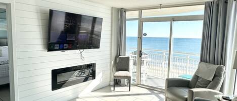 TV connectée, cheminée