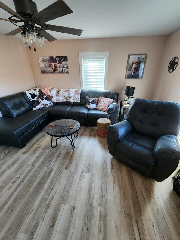 Smart TV, fireplace, video games