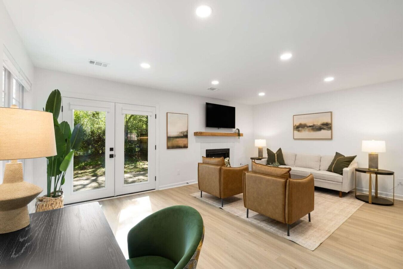 TV connectée, cheminée