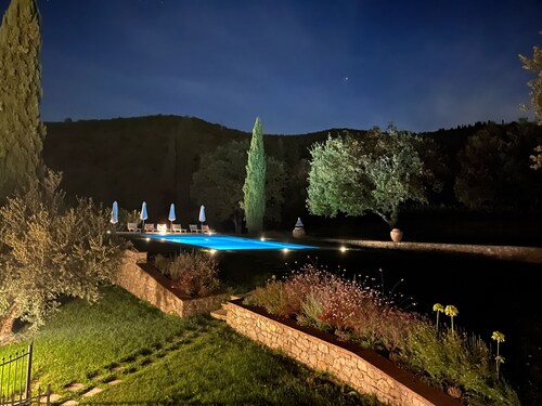 Dependance with private garden and swimming pool in Chianti Classico area.