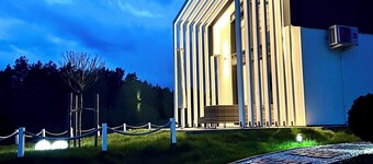 Nagelneues Luxus Ferienhaus am See, Ostseeküste Polen, Polen, Pommern,kaschubei