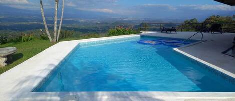 Outdoor pool, a heated pool