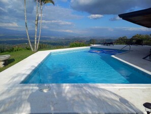 Outdoor pool, a heated pool