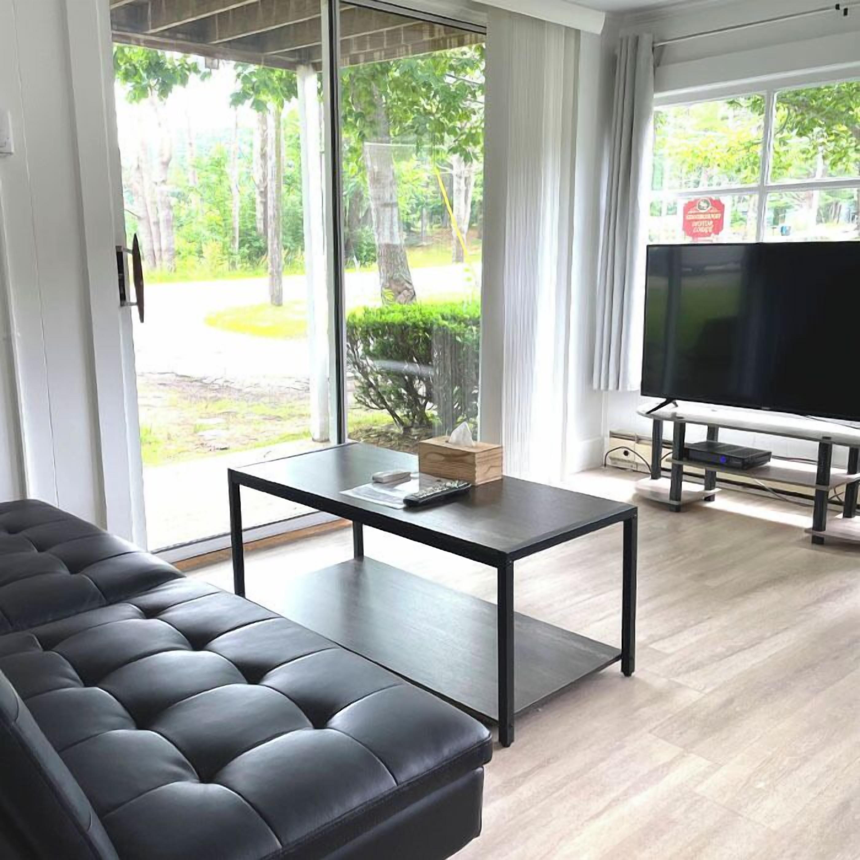 Appartement, 1 chambre, coin cuisine | Coin séjour | Télévision de 52 pouces avec chaînes par câble, livres, chaîne hi-fi