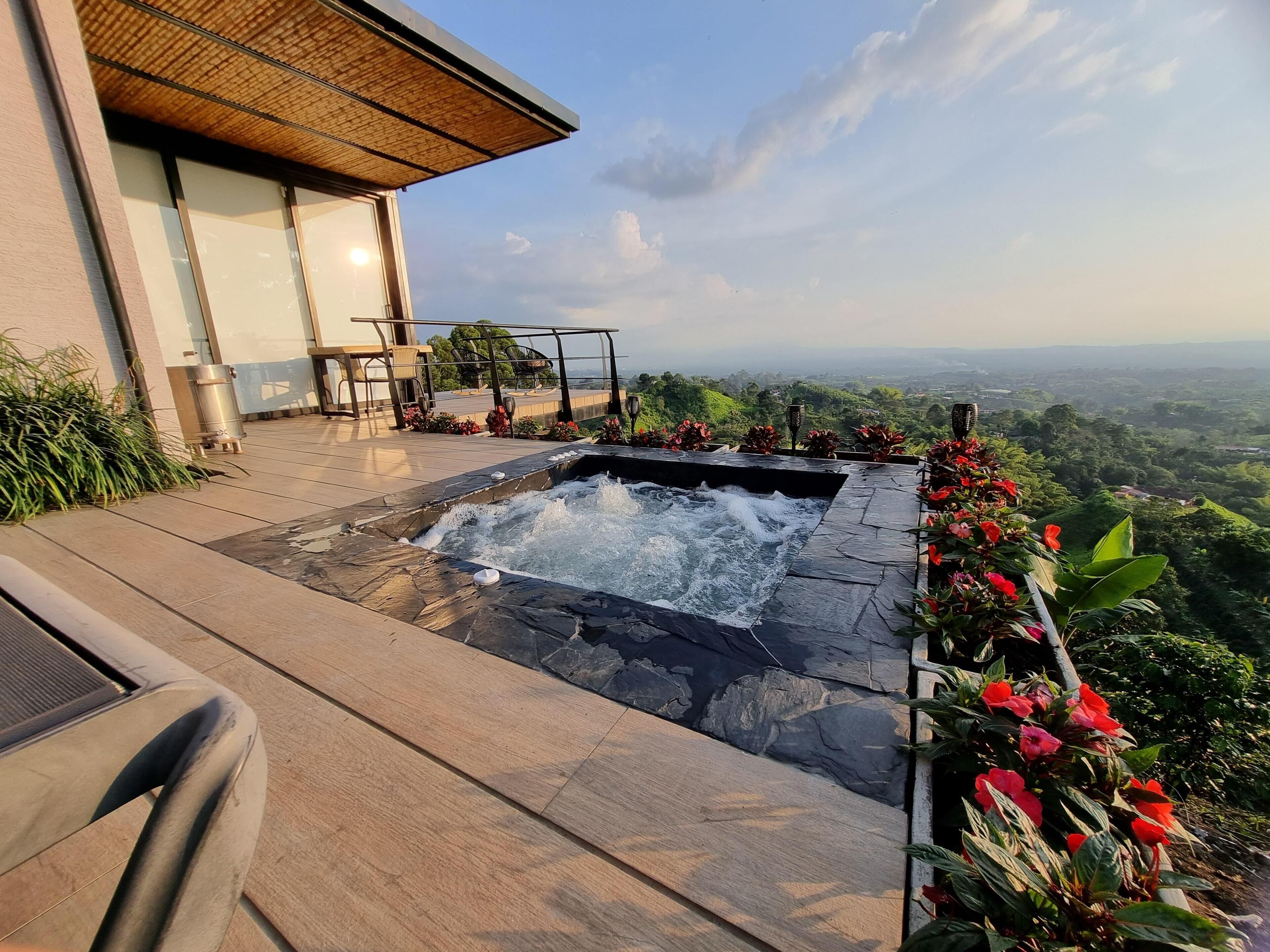 Bañera de hidromasaje privada