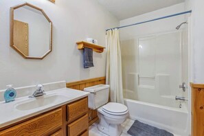 Shower, hair dryer, towels - Lakeside Condo #17 3BR 3BA Timberlane Resort (Park Rapids)