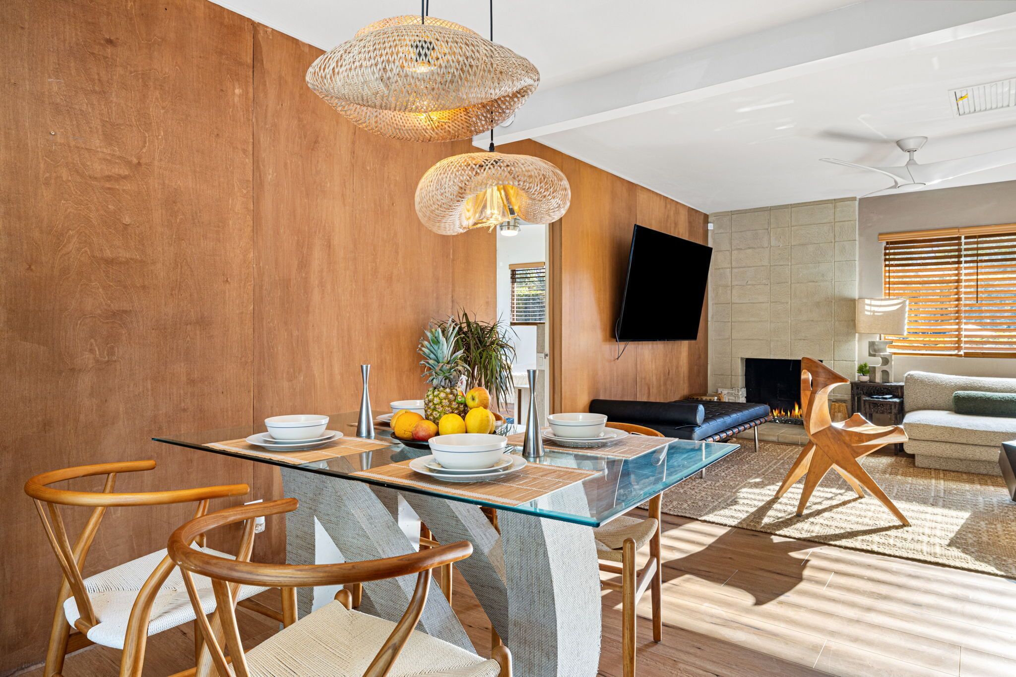 TV connectée, cheminée