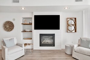 Smart TV, fireplace - Turquoise Place C1504 | Gorgeous Updates! Oversized, hot tub/grill on deck, huge slide for kids! (Orange Beach)