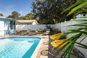 Outdoor pool, a heated pool - Blue Oasis 3BR w/ Heated Saltwater Pool (Seminole)