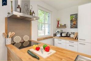 Fridge, oven, stovetop, dishwasher