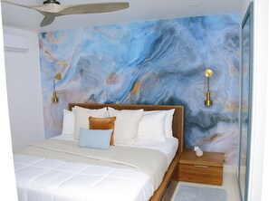 1 slaapkamer, een strijkplank/strijkijzer, wifi, beddengoed