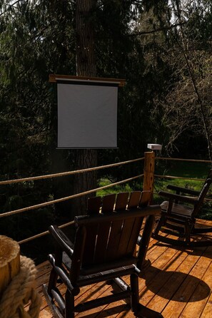 Terrace/patio - Secluded glamping tent in the foothills of the Olympic Mountains.  (Port Angeles)