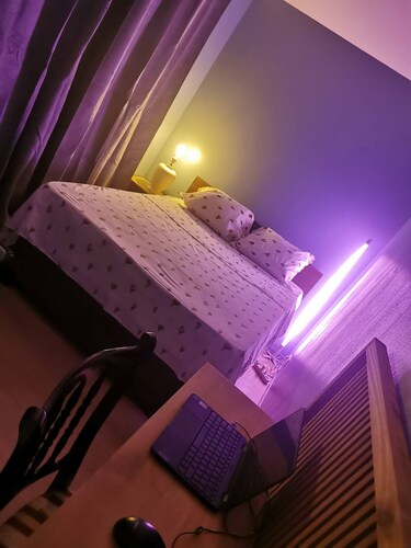 🏡 Logerthine Bezons chambre bleu 1 🇫🇷