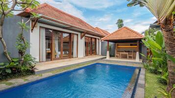 Vila, 1 kamar tidur, kolam renang pribadi | Seprai katun Mesir, seprai premium, dan brankas