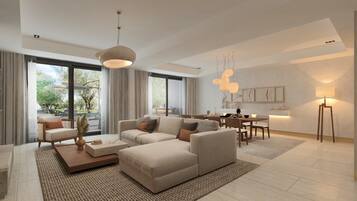 Egyptian cotton sheets, premium bedding, down duvets, minibar