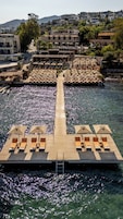 Private beach, free beach cabanas, sun loungers, beach umbrellas