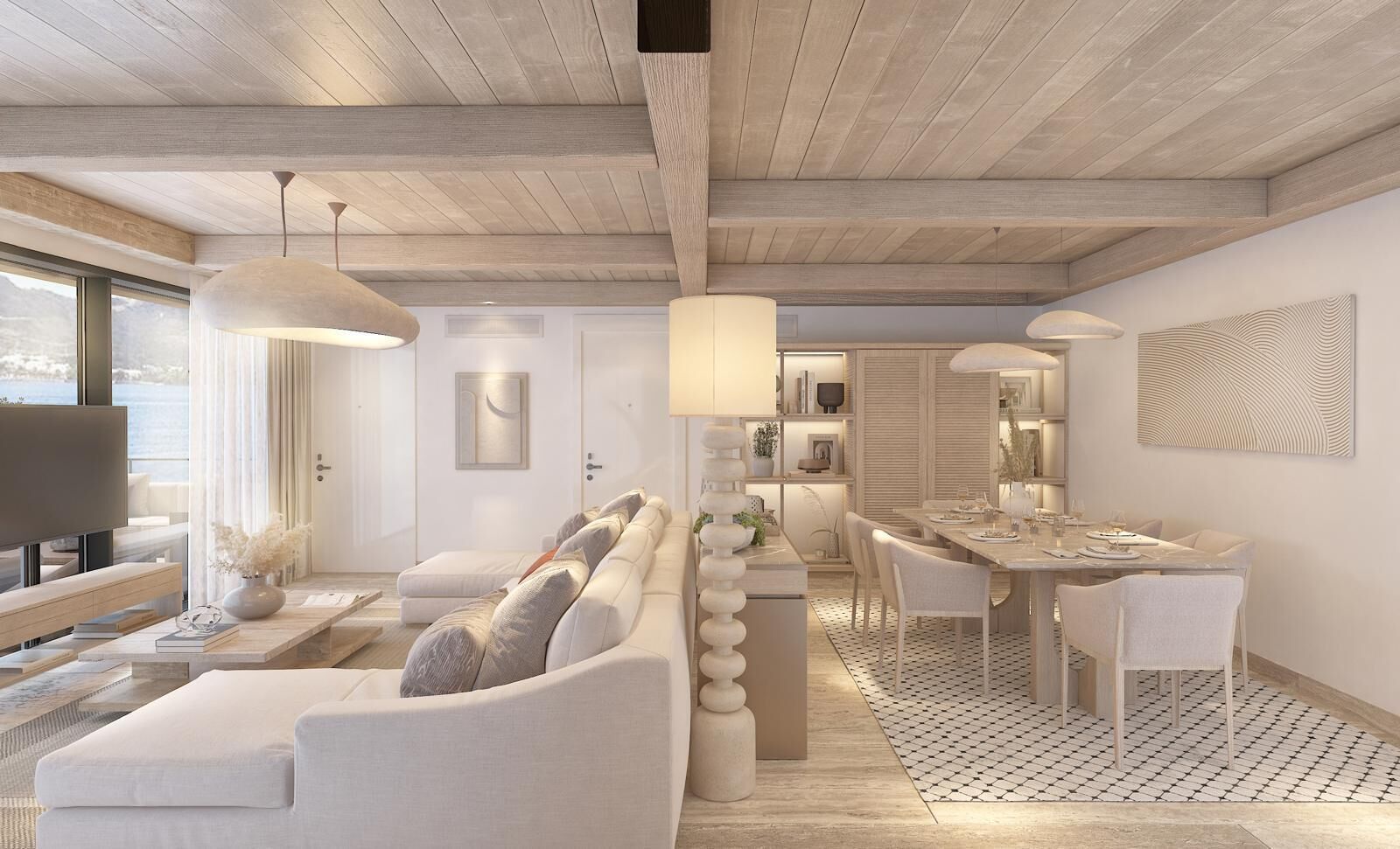 Presidential Penthouse, 1 Bedroom, Hot Tub, Sea View | Cadar kapas Mesir, peralatan tempat tidur premium, gebar bulu kapas 