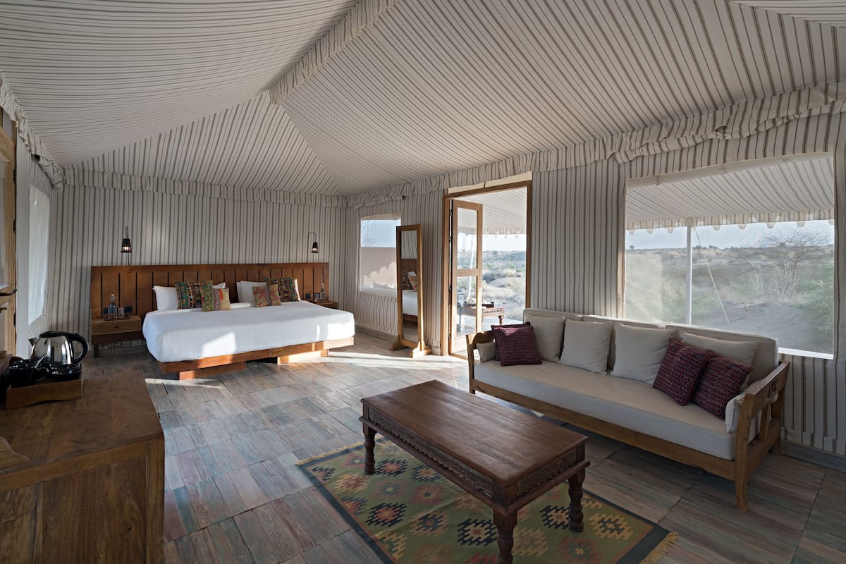 Luxury Tent | 1 bedroom, Egyptian cotton sheets, premium bedding, minibar