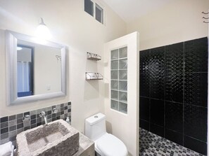 Soap, shampoo, toilet paper