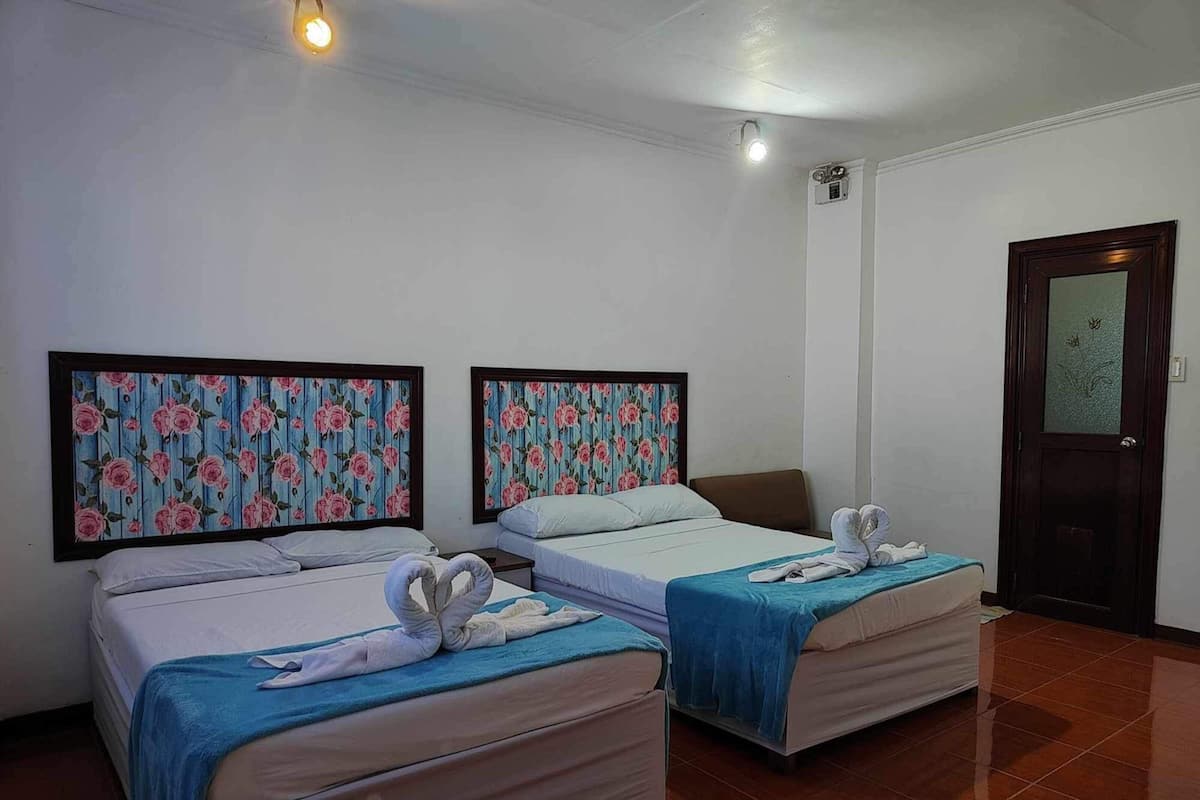 Basic Room, 2 Double Beds, Non Smoking, City View