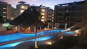 A heated pool