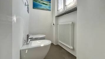 Dusche, Haartrockner, Bidet, Handtücher