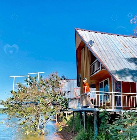 Trailer conforto, vista para o rio | 1 quarto