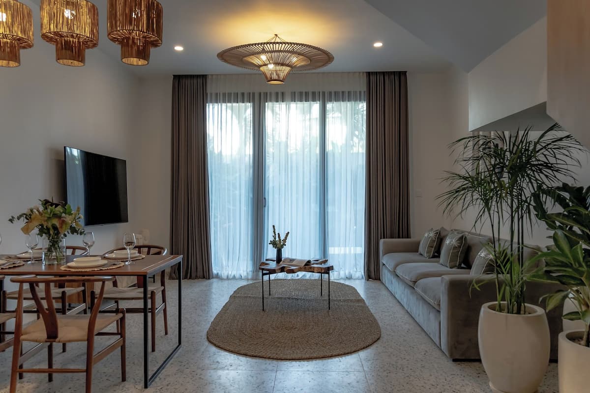 Exclusive Villa | Living area | 65-inch Smart TV with digital channels, Netflix, streaming services
