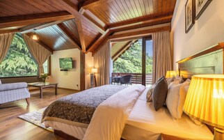 尊荣客房, 1 张特大床, 无烟房, 山景 | 遮光窗帘、免费 WiFi