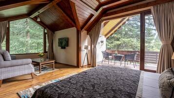 Premium Room, 1 King Bed, Non Smoking, Mountain View | Living area