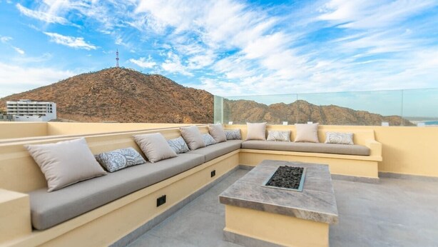 Unclassified image, 1 of 44, button - This brand-new 2-bedroom, 2-bath condo offers modern comfort with a stylish open layout and fully equipped kitchen. Enjoy a private rooftop terrace with outdoor kitchen and panoramic views—perfect for relaxing and taking in the beauty of Vista Mare. (Cabo San Lucas)