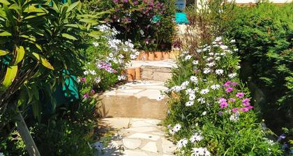 Mazet avec grande terrasse et jardin vue mer, animaux acceptés. Piscine, tennis