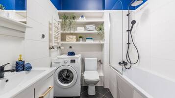 Hair dryer, towels