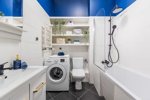 Hair dryer, towels