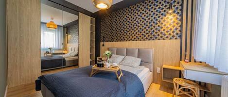 1 makuuhuone, työpöytä, silitysrauta/-lauta, ilmainen Wi-Fi