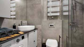 Hair dryer, towels