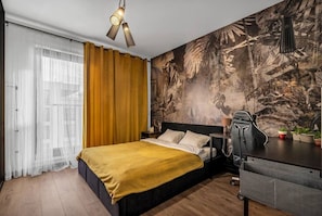 1 slaapkamer, een bureau, een strijkplank/strijkijzer, gratis wifi