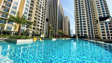 Family Suite, 3 Bedrooms, Club Lounge Access, City View | 2 bedrooms, Egyptian cotton sheets, premium bedding, down comforters