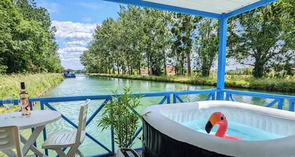 Cottage Flottant Insolite Terrasse Nature Pêche Près Dijon