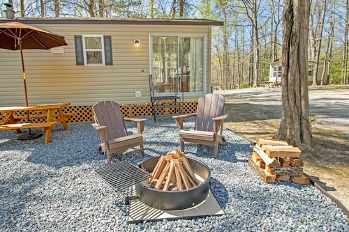 Vintage RV Camp Trailer at Wilderness Presidential