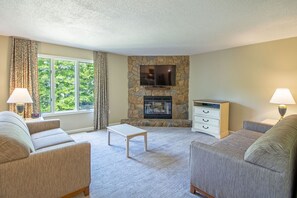 TV, fireplace, DVD player