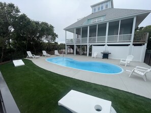 Pool - Sea For Miles! In ground pool with panoramic views of ocean and sound. (Emerald Isle)