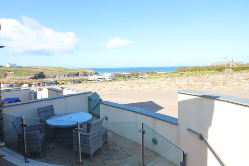 Stunning three-storey beach house overlooking the beautiful Treyarnon Bay. 