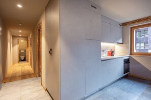 Appartement 6 personnes - 2 chambres - Terrasse ou balcon - Orienté Sud | ครัวส่วนตัว | เตาอบ, เตาประกอบอาหาร, เครื่องชงกาแฟเอสเปรสโซ, เครื่องชงกาแฟ/ชา