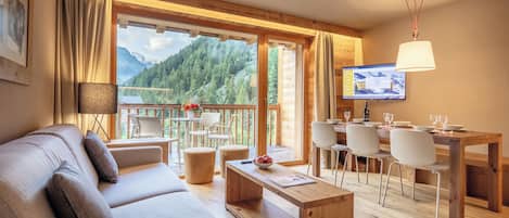 Appartement 6 personnes - 2 chambres - Terrasse ou balcon - Orienté Sud | リビング エリア