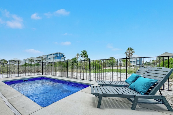 Relax by the heated pool, with 85 degree temps year round. (Additional cost)